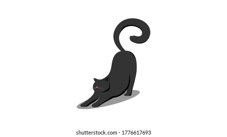 伸びる 猫 のイラスト素材 画像 ベクター画像 Shutterstock