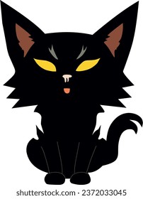 The black cat a symbol often associated with Halloween exudes an air of mystique and enchantment