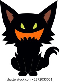 Die schwarze Katze, ein Symbol, das häufig mit Halloween assoziiert wird, strahlt eine Luft von Mystik und Zauberlichkeit aus