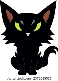 Die schwarze Katze, ein Symbol, das häufig mit Halloween assoziiert wird, strahlt eine Luft von Mystik und Zauberlichkeit aus