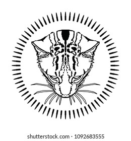 Black Cat Tattoo Stock Vector (Royalty Free) 1092683555 | Shutterstock