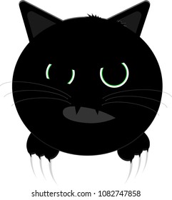 Black Cat That Shows Emotions Stock Vector (Royalty Free) 1082747858 ...