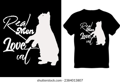 Black Cat Trendy typography  T-Shirt Design