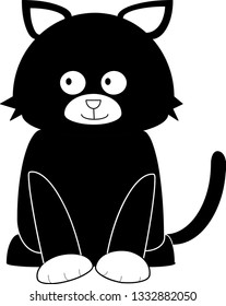 black cat vector