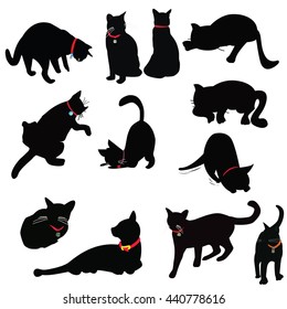 black cat vector