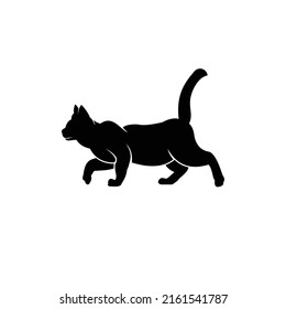 Black cat vector design for logo or T-shirt design or outwear.
