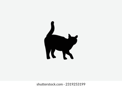diseño libre vectorial de gato negro