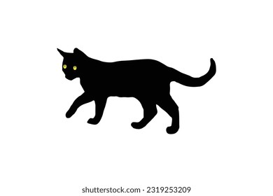 diseño libre vectorial de gato negro