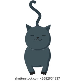 Preto gato vetor halloween desenhos animados animal bonito