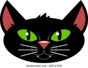 Black cat vector icon