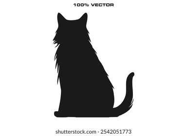 black cat, vector icon, silhouette logo