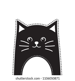 Black cat. Vector illustration