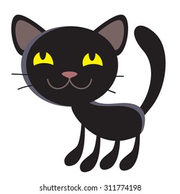 Black cat vector illustration