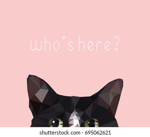 Black cat vector illustration