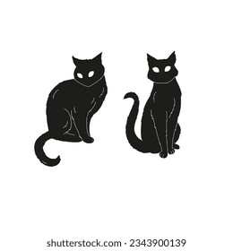 Black cat image Royalty Free Stock SVG Vector