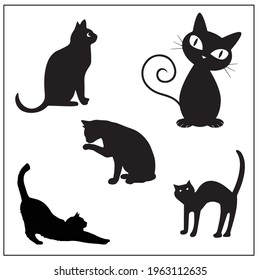 Black cat vector and image | Black cat free vector 