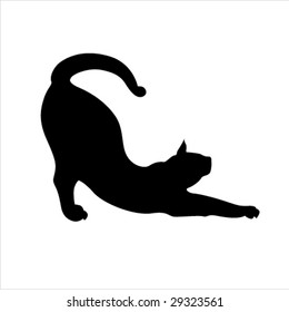 Black Cat Vector Silhouette Stock Vector (Royalty Free) 29323561 ...