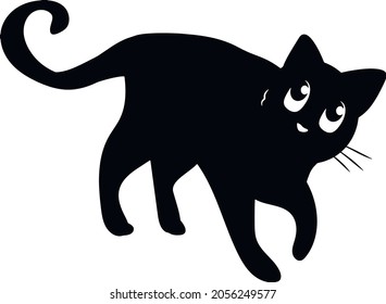 gato negro. vector. gráficos de silueta. para obtener más información.