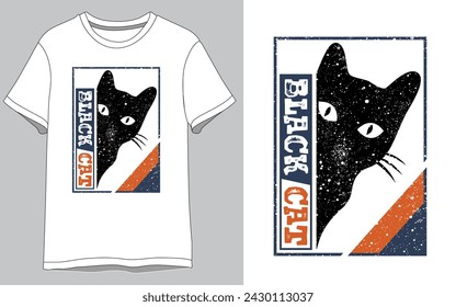 Black cat Vector t shirt design