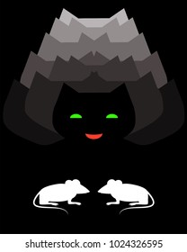 Black Cat White Mice