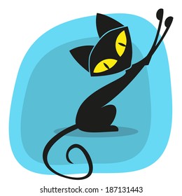 Black cat for your design