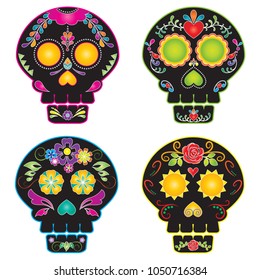 Black Catrinas Icons - Illustration vector