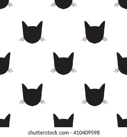 black cats face pattern