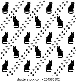 Black cats and footsteps