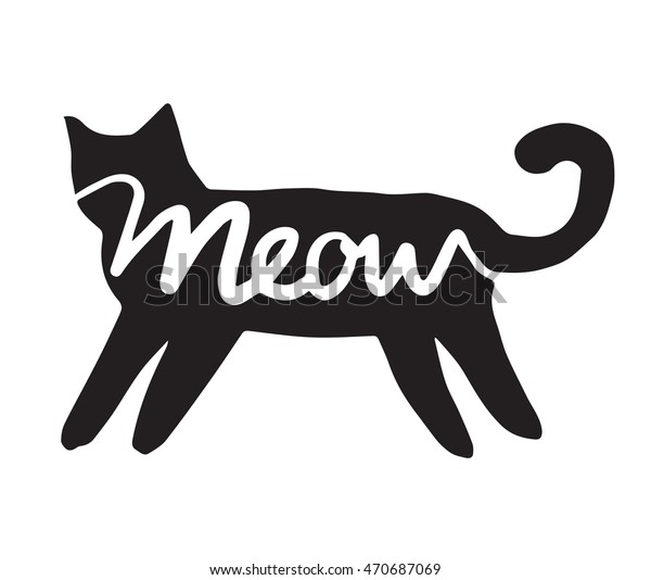 Black Cats Humor Silhouette Word Object Stock Vector (Royalty Free ...