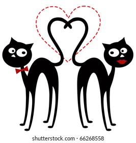 Black cats in love