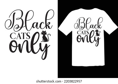Black cats only svg design