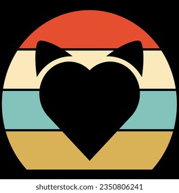 Black cats vintage t-shirt design