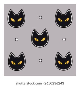 Papel de parede de gatos pretos com fitas