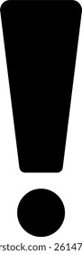 Black Caution Sign with Exclamation Mark