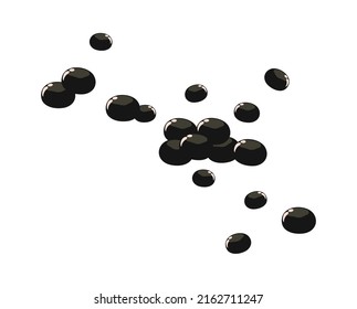 Black caviar Seafood icon. Vector illustration