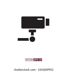 black cctv icon vector illustration template