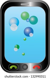 Black cell phone, vector illustration