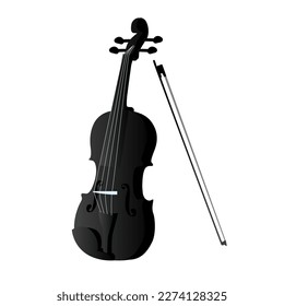 Black cello. Vector illustration of the cello EPS10.