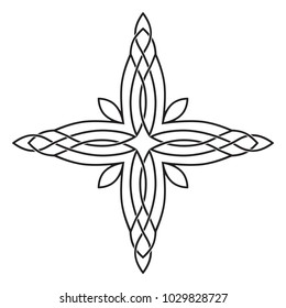 Black Celtic cross, or Celtic knot.