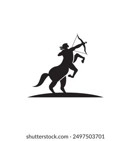 black centaur logo vector template