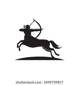 black centaur logo vector template