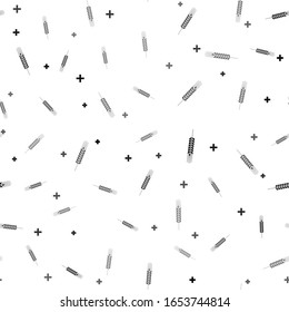 Black Cereals icon set with rice, wheat, corn, oats, rye, barley icon isolated seamless pattern on white background. Ears of wheat bread symbols. Agriculture wheat symbol.  Vector Illustration