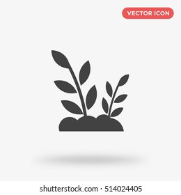 Black cereals vector icon on white background, corn