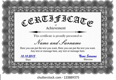 Black Certificate or Diploma Template