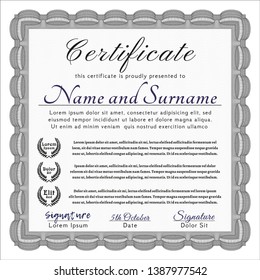Qualification Certificate Appreciation Design Elegant Luxury Stock ...
