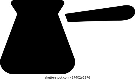 Black cezve, illustration, vector on a white background