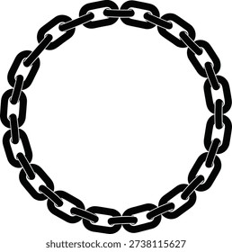 Black chain circle border links chain border chain link fence