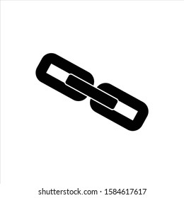 black chain icon logo on a white background