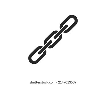 Black chain icon. Vector chain connection illustration.