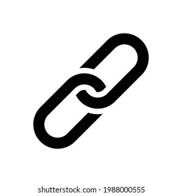 black chain link icon vector illustration on white background